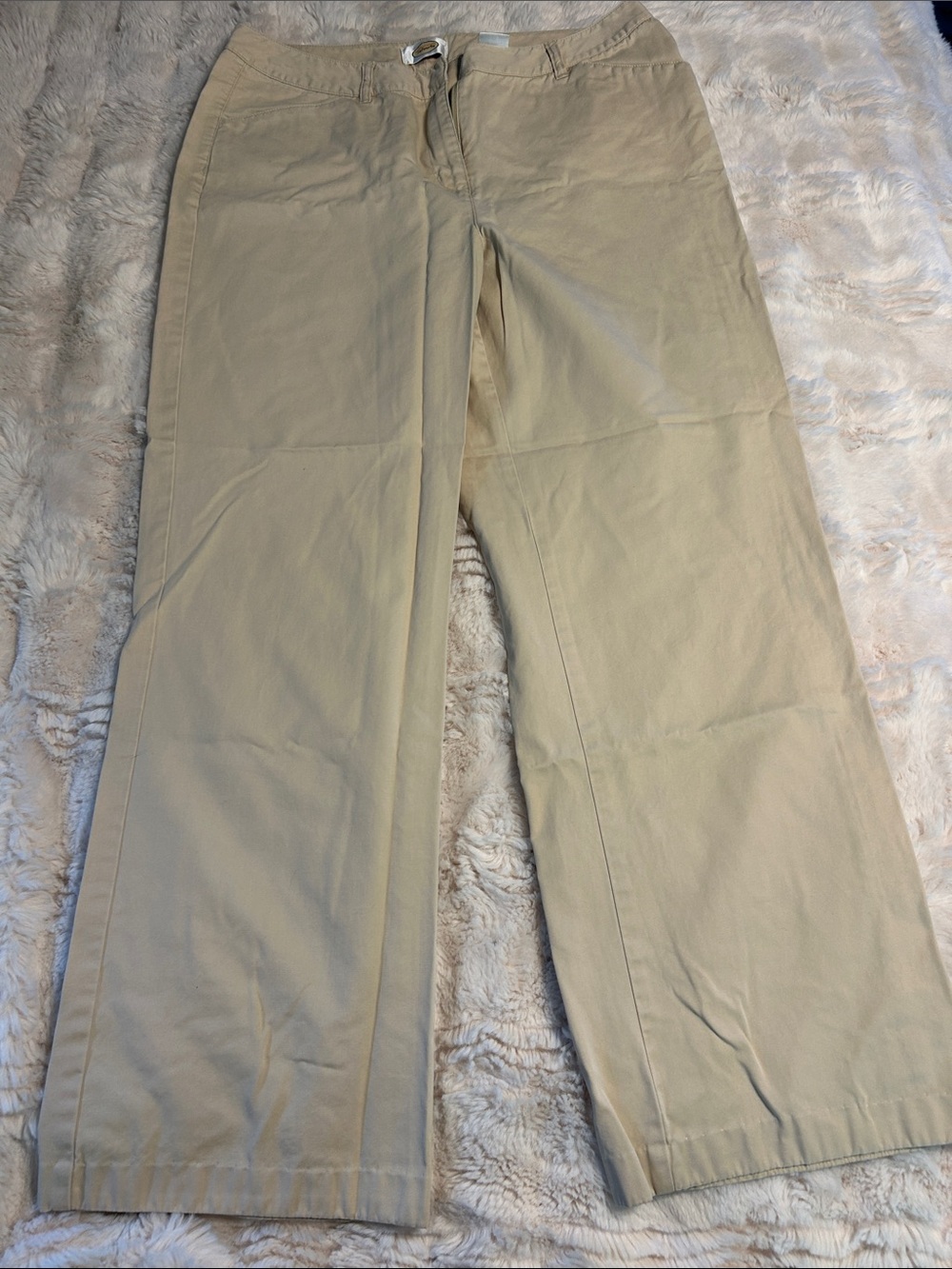 Talbots Straight-Leg Chinos in Light Khaki